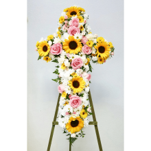 Sunflowers & Roses Cross